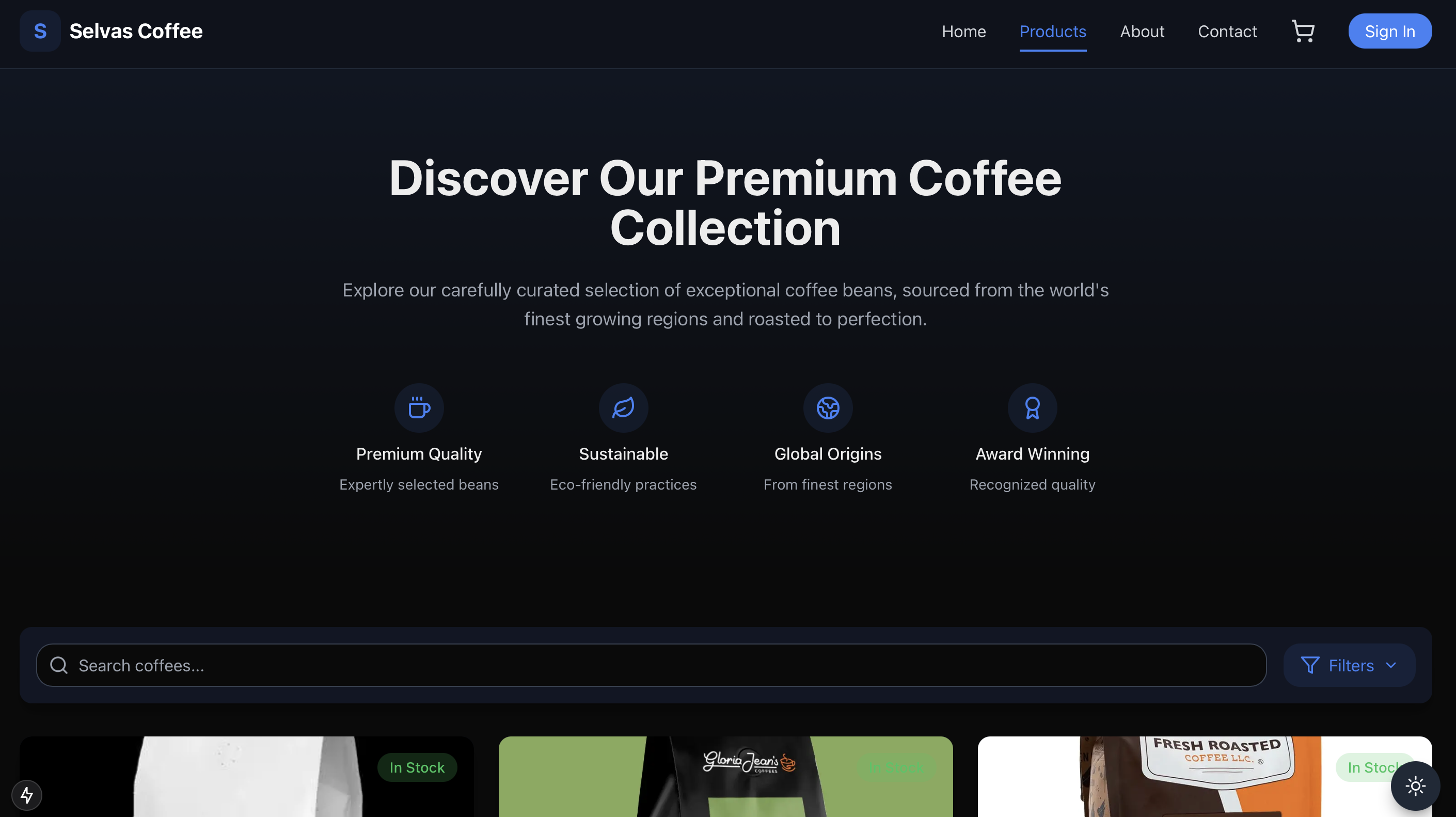 Selvas Coffee E-Commerce